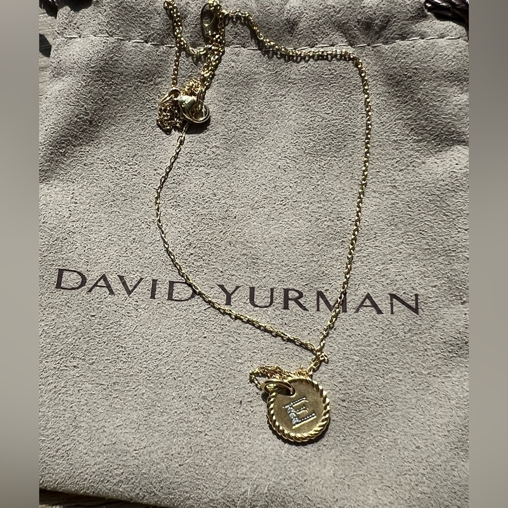 David Yurman Gold Necklace with Elegant Pendant